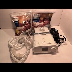 Philips DreamStation CPAP with White and Black Accessories